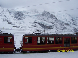 train ride to the Alps