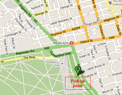 Map to Park Lane