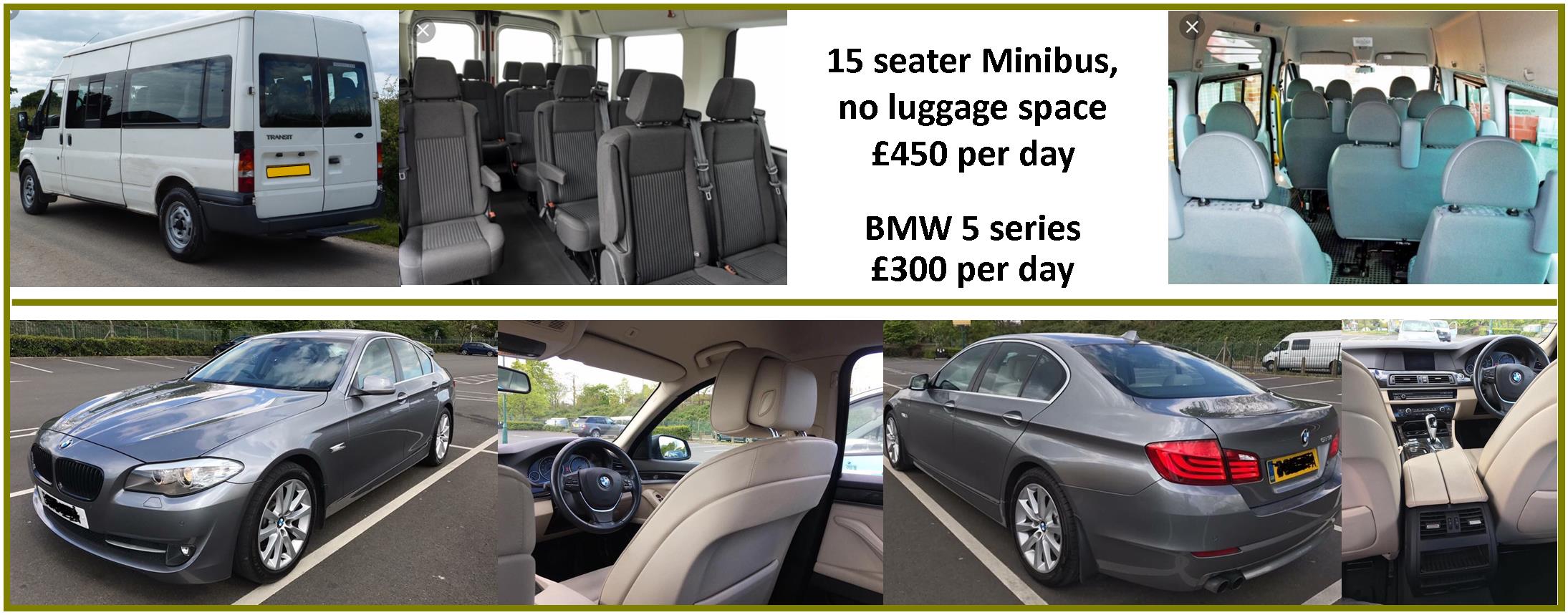 minibus hire bmw 5 series hire